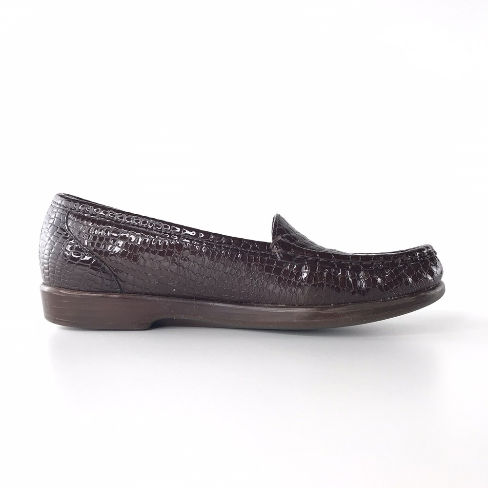 SAS Women's 6 1/2 S Tripad Simplify Moccasin Loafer Slip On Shoe Brown Croc‎ - Picture 8 of 12
